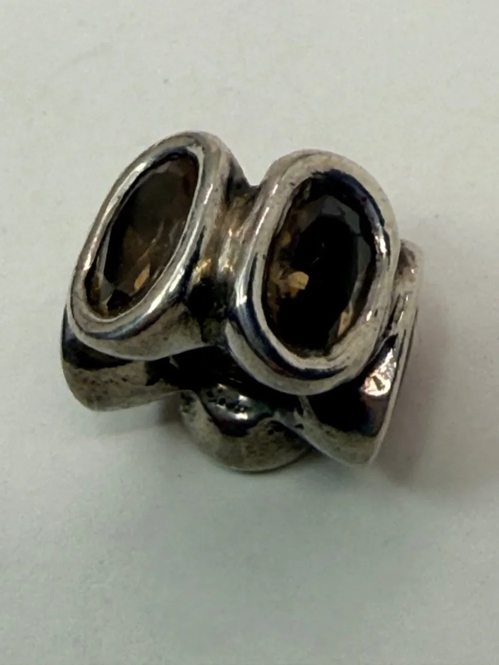 Pandora Retired Natural Light Smoky Quartz Sterling Silver Charm 790351SQ